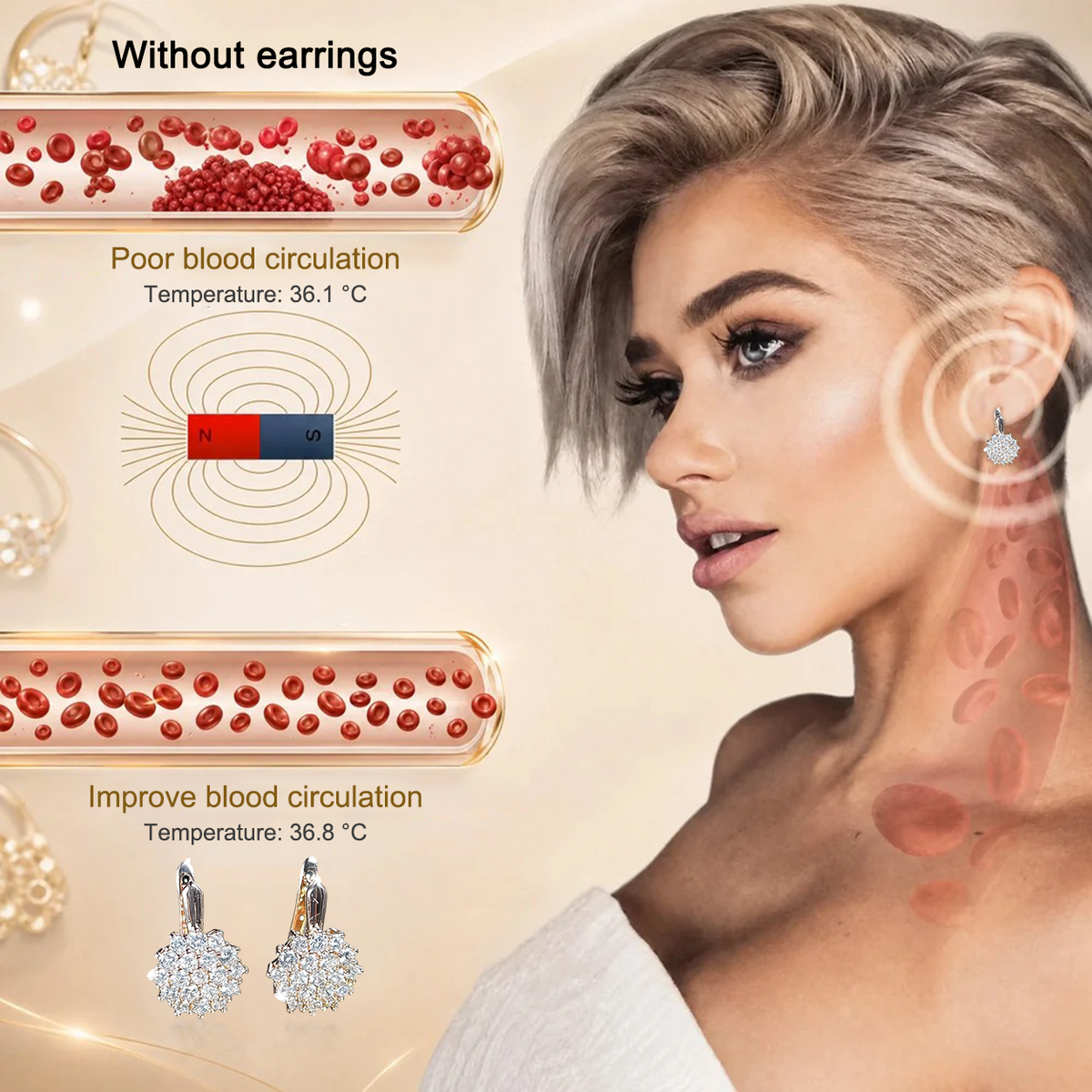 [Special Offer - Save 80% Today 🔥] ✨ Germanium & Magnesium Earrings – Lymphatic Support & Magnetic Therapy