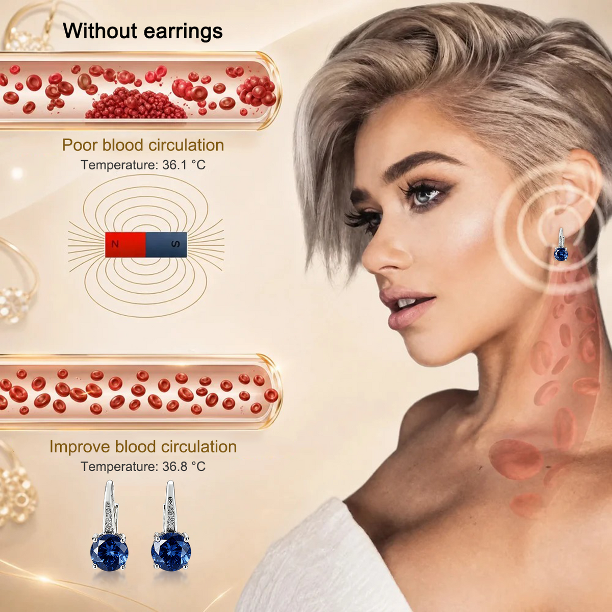 [Special Offer - Save 80% Today 🔥] ✨ Germanium & Magnesium Earrings – Lymphatic Support & Magnetic Therapy