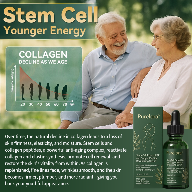 ⚡️Change from the inside out | Purelora® Stem Cell–Derived EGF & Copper Peptide Activating Serum  (Deeply activates skin renewal from within for firmer, smoother-looking skin)