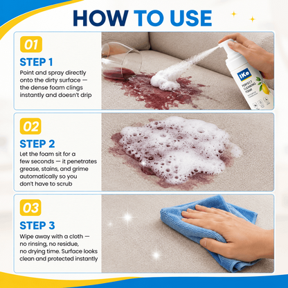 🔥Last Day 60% OFF - Foam No-Rinse Cleaner — Spray, Wipe & Done
