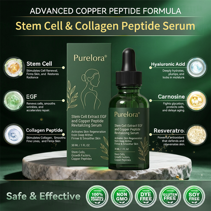 ⚡️Change from the inside out | Purelora® Stem Cell–Derived EGF & Copper Peptide Activating Serum  (Deeply activates skin renewal from within for firmer, smoother-looking skin)