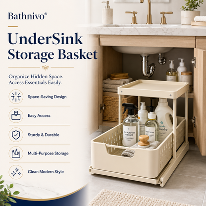 Bathnivo® UnderSink Storage Basket