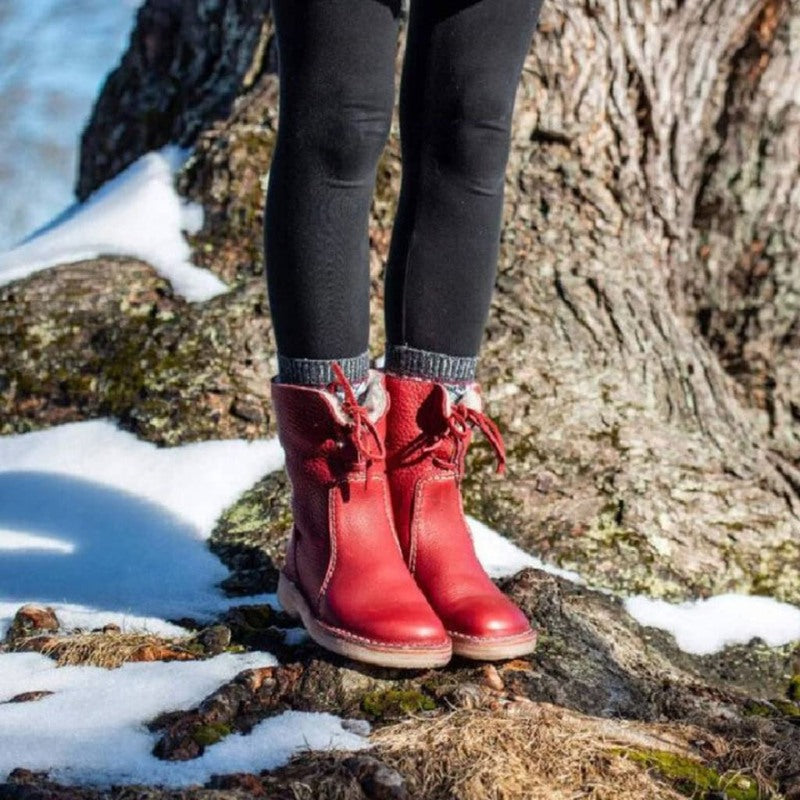 🔥Last Day 50% OFF - Waterproof Wool Lined Leather Orthopaedic Snow Boots