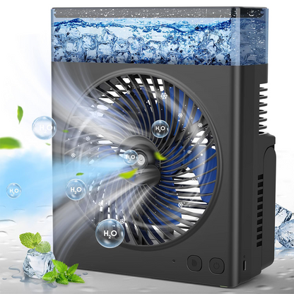 ❄️ BVJ Portable Misting Fan with 600ml Water Tank | ❄️Up to 30H Battery Life • USB Rechargeable • Quiet & Compact | Perfect for Home, Office, Camping & Travel