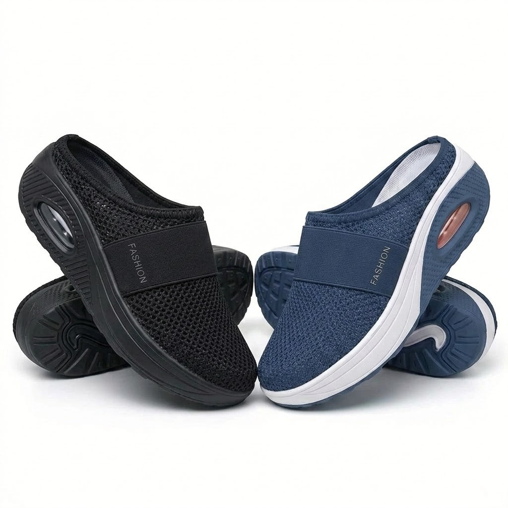 💖 LETZTER TAG SALE – 80 % RABATT✨ 💖BQODQO® Luftpolster Slip-on Walking Schuhe mit Fußgewölbeunterstützung, für Damen