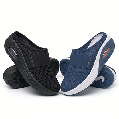 💖 LETZTER TAG SALE – 80 % RABATT✨ 💖BQODQO® Luftpolster Slip-on Walking Schuhe mit Fußgewölbeunterstützung, für Damen