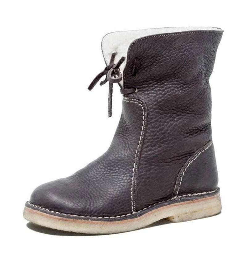 🔥Last Day 50% OFF - Waterproof Wool Lined Leather Orthopaedic Snow Boots