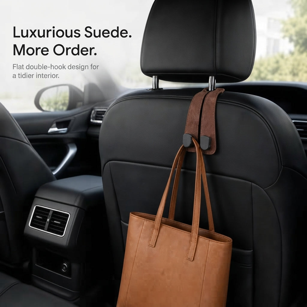 🚗✨Today Only: 80% OFF 💰 | Luxury Double Car Headrest Hooks – More Storage & Style!