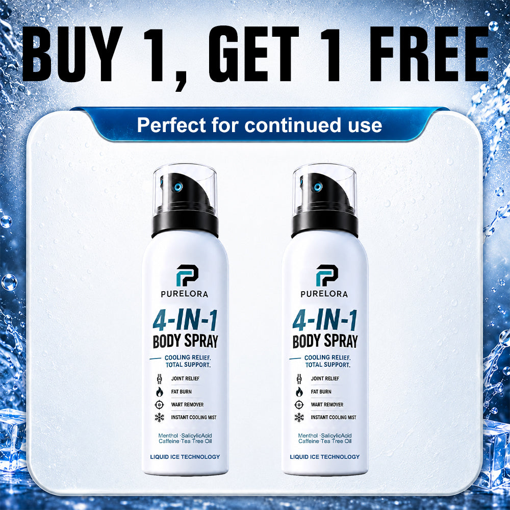 🔥 【Official Store】PURELORA® 4-in-1 Spray — Acne Clear · Fade Marks · Smooth Bumps · Exfoliating Mist | Salicylic Acid + Menthol + Caffeine + Tea Tree | Made in UK