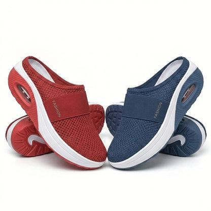 💖 LETZTER TAG SALE – 80 % RABATT✨ 💖BQODQO® Luftpolster Slip-on Walking Schuhe mit Fußgewölbeunterstützung, für Damen