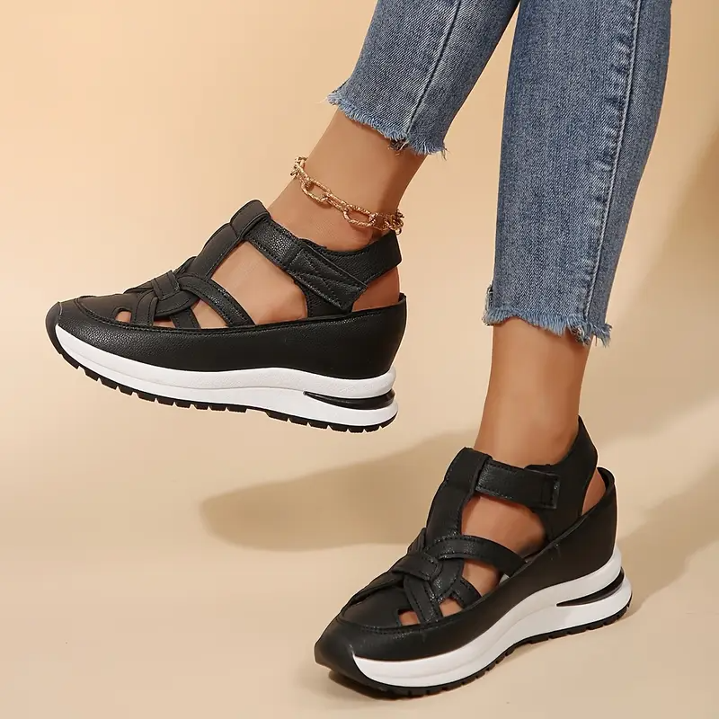 Free Delivery – BQODQO® Women's Soft Adjustable Comfort Sandals with Hook & Loop Closure – Perfect Fit for Wide & Narrow Feet