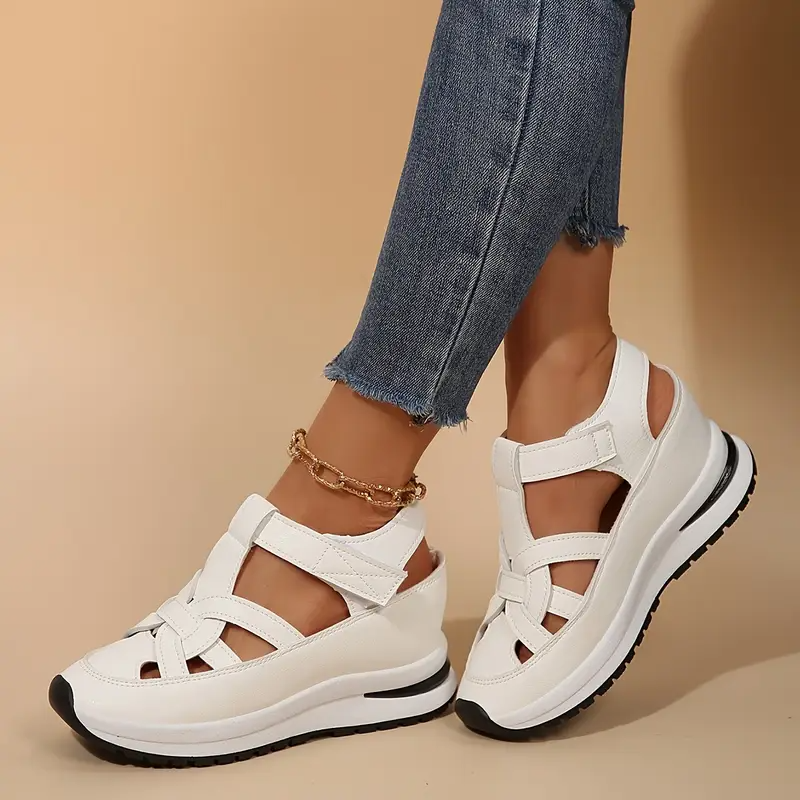 Free Delivery – BQODQO® Women's Soft Adjustable Comfort Sandals with Hook & Loop Closure – Perfect Fit for Wide & Narrow Feet