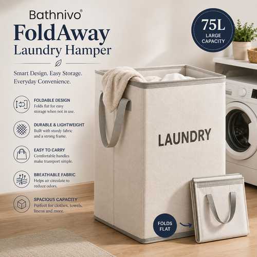 Bathnivo® FoldAway Laundry Hamper
