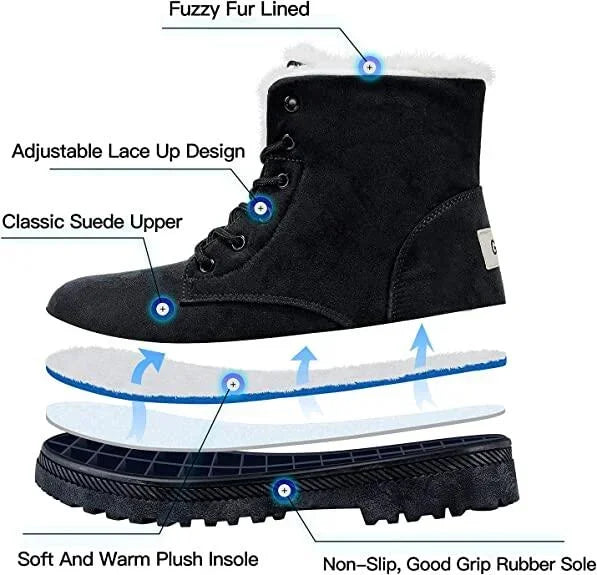 🔥Last Day Promotion 50% OFF - Women's Fleece Lined Snow Boots