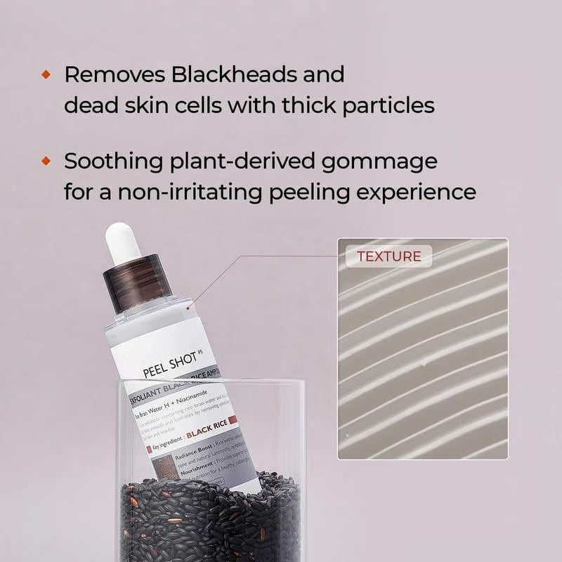 Peel Shot Glow Rice Ampoule Duo - Serums for Brightening, Exfoliating, and Moisturizing🌾