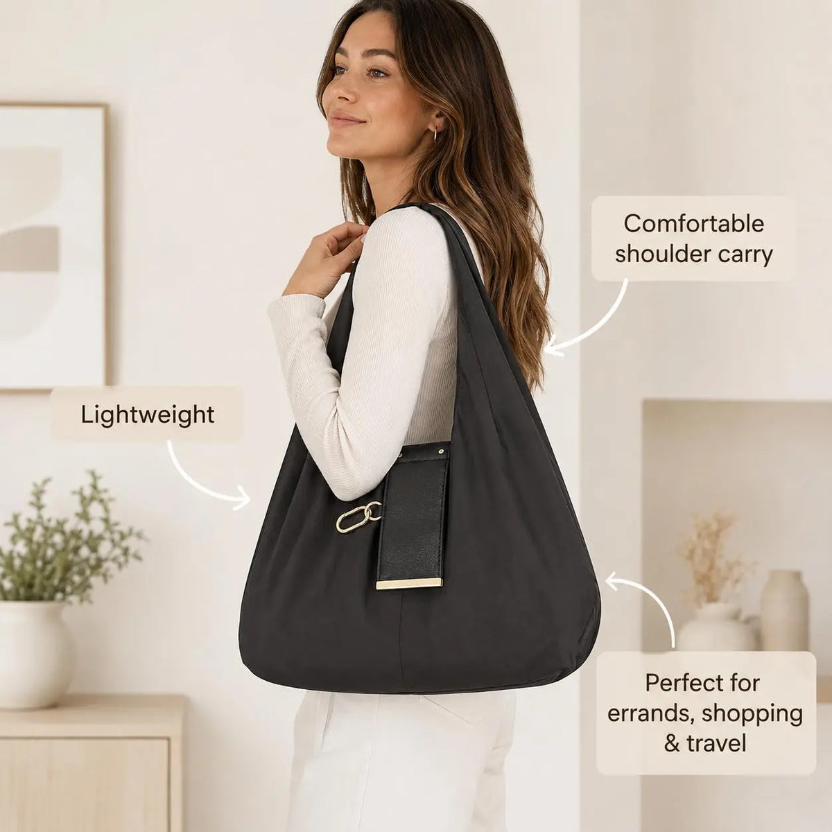 🛒Last Day 70% off! -Foldable Keychain Tote Bag – Pocket-Size Reusable Shopping Bag