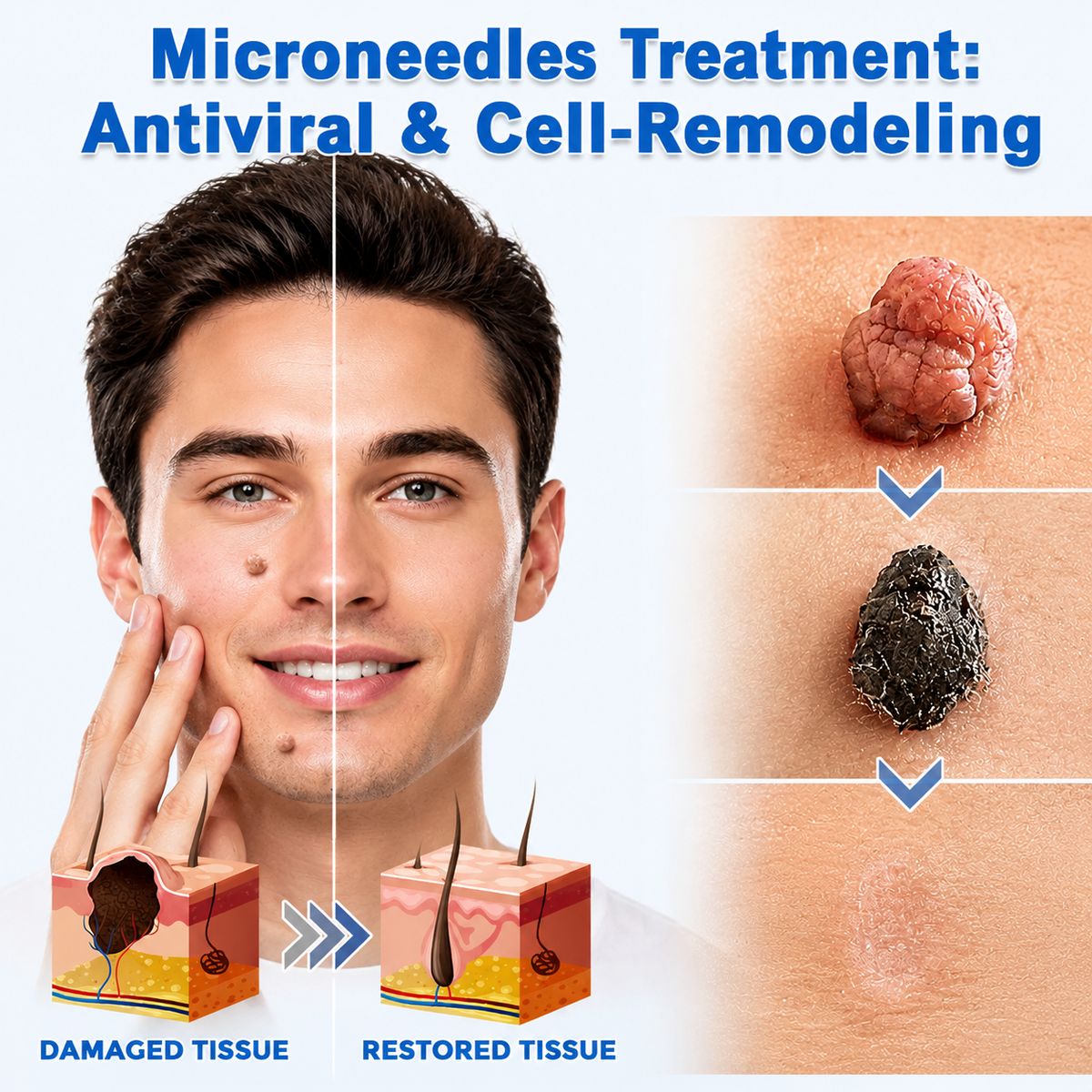 🏥 Curalona® 2-in-1 Microneedle & Hydrocolloid Patches 🍀 | Targets Skin Tags, Flat Warts & Raised Bumps | Invisible Face & Body Patches | No Clinic Visit Needed