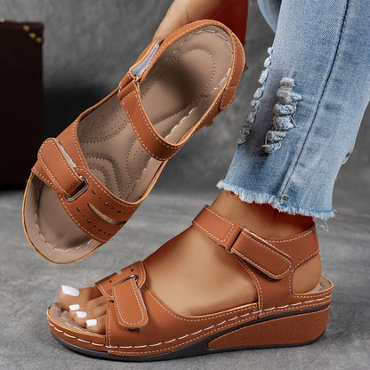 🏆 2026 Best Seller – Women's Soft Leather Arch Support Sandals with Adjustable Fit ☁️