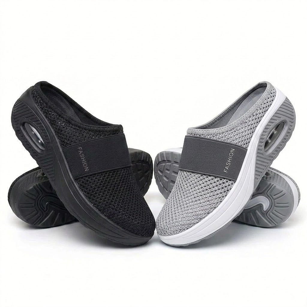 💖 LETZTER TAG SALE – 80 % RABATT✨ 💖BQODQO® Luftpolster Slip-on Walking Schuhe mit Fußgewölbeunterstützung, für Damen