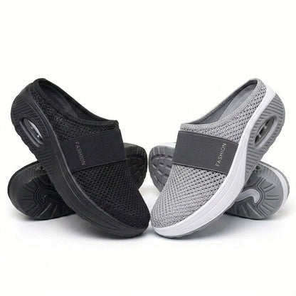 💖 LETZTER TAG SALE – 80 % RABATT✨ 💖BQODQO® Luftpolster Slip-on Walking Schuhe mit Fußgewölbeunterstützung, für Damen