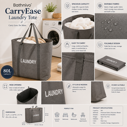 Bathnivo® CarryEase Laundry Tote