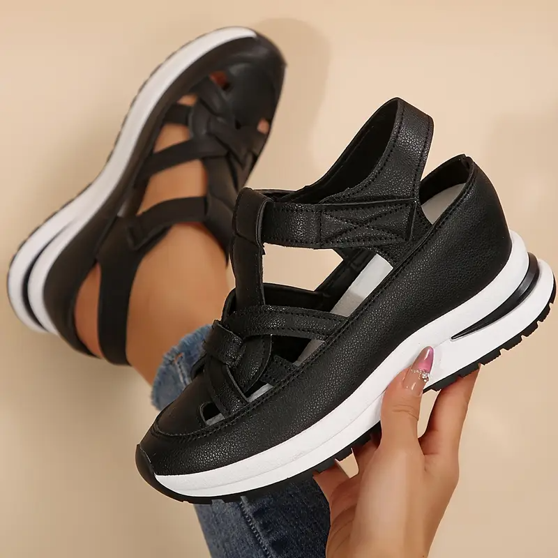 Free Delivery – BQODQO® Women's Soft Adjustable Comfort Sandals with Hook & Loop Closure – Perfect Fit for Wide & Narrow Feet