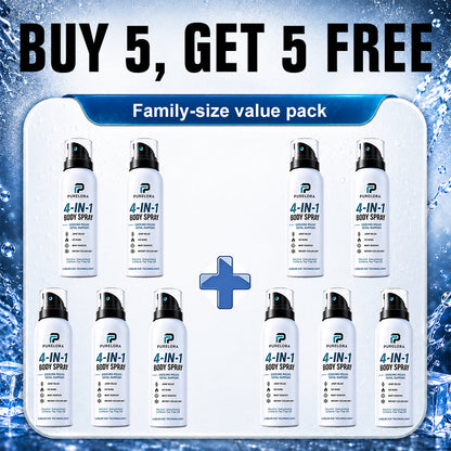 🔥 【Official Store】PURELORA® 4-in-1 Spray — Acne Clear · Fade Marks · Smooth Bumps · Exfoliating Mist | Salicylic Acid + Menthol + Caffeine + Tea Tree | Made in UK