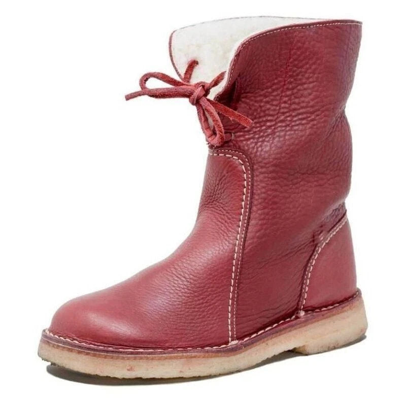 🔥Last Day 50% OFF - Waterproof Wool Lined Leather Orthopaedic Snow Boots