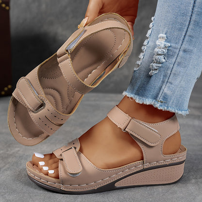 🏆 2026 Best Seller – Women's Soft Leather Arch Support Sandals with Adjustable Fit ☁️