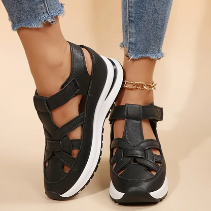 Free Delivery – BQODQO® Women's Soft Adjustable Comfort Sandals with Hook & Loop Closure – Perfect Fit for Wide & Narrow Feet