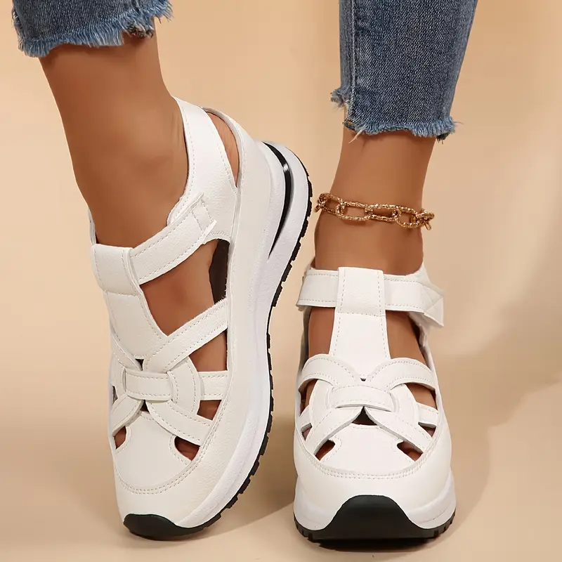 Free Delivery – BQODQO® Women's Soft Adjustable Comfort Sandals with Hook & Loop Closure – Perfect Fit for Wide & Narrow Feet