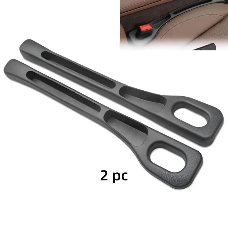 Car Interior Seat Gap Filler Leak Proof Storage PU Leather Bag (Brown/Black)