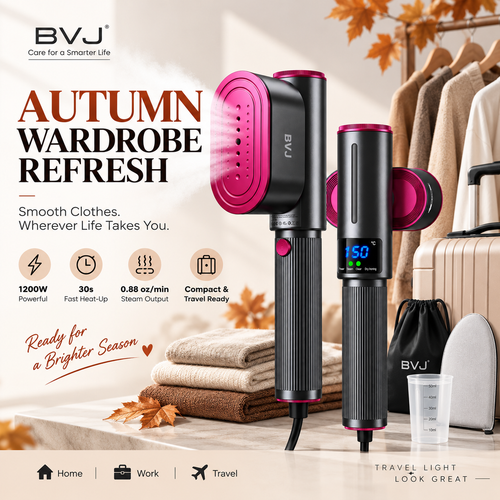 🔥 𝑳𝑨𝑺𝑻 𝑫𝑨𝒀 𝑺𝑨𝑳𝑬-𝟖𝟎% 𝑶𝑭𝑭 🔥 1200W 2-in-1 Handheld Garment Steamer & Iron – Fast Heat-Up, Portable Travel Steamer