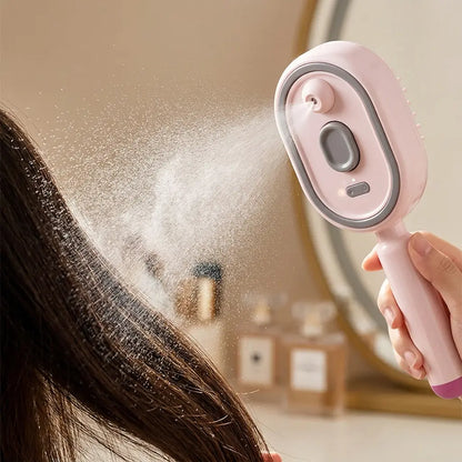 Multi-Functional Hair Mist Spray Comb - Portable Detangling & Hydrating Mist Brush
