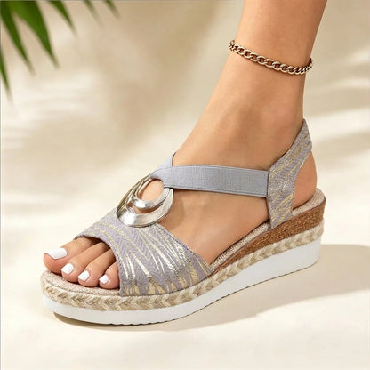 ☀️𝐋𝐀𝐒𝐓 𝐃𝐀𝐘: 𝟖𝟎% 𝐎𝐅𝐅🏆: Comfortable Women’s Sandals with Metal Buckle & Soft Sole