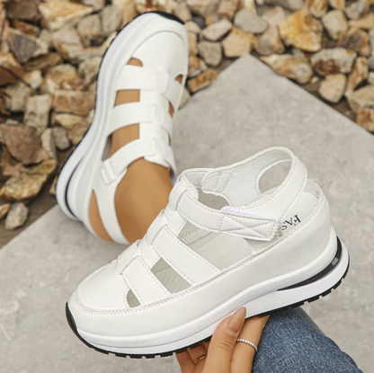 Free Delivery – BQODQO® Women's Soft Adjustable Comfort Sandals with Hook & Loop Closure – Perfect Fit for Wide & Narrow Feet