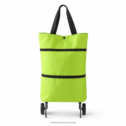 🛒 New Foldable Shopping Trolley – Waterproof, Sturdy & 2-in-1 Carry Bag Design!