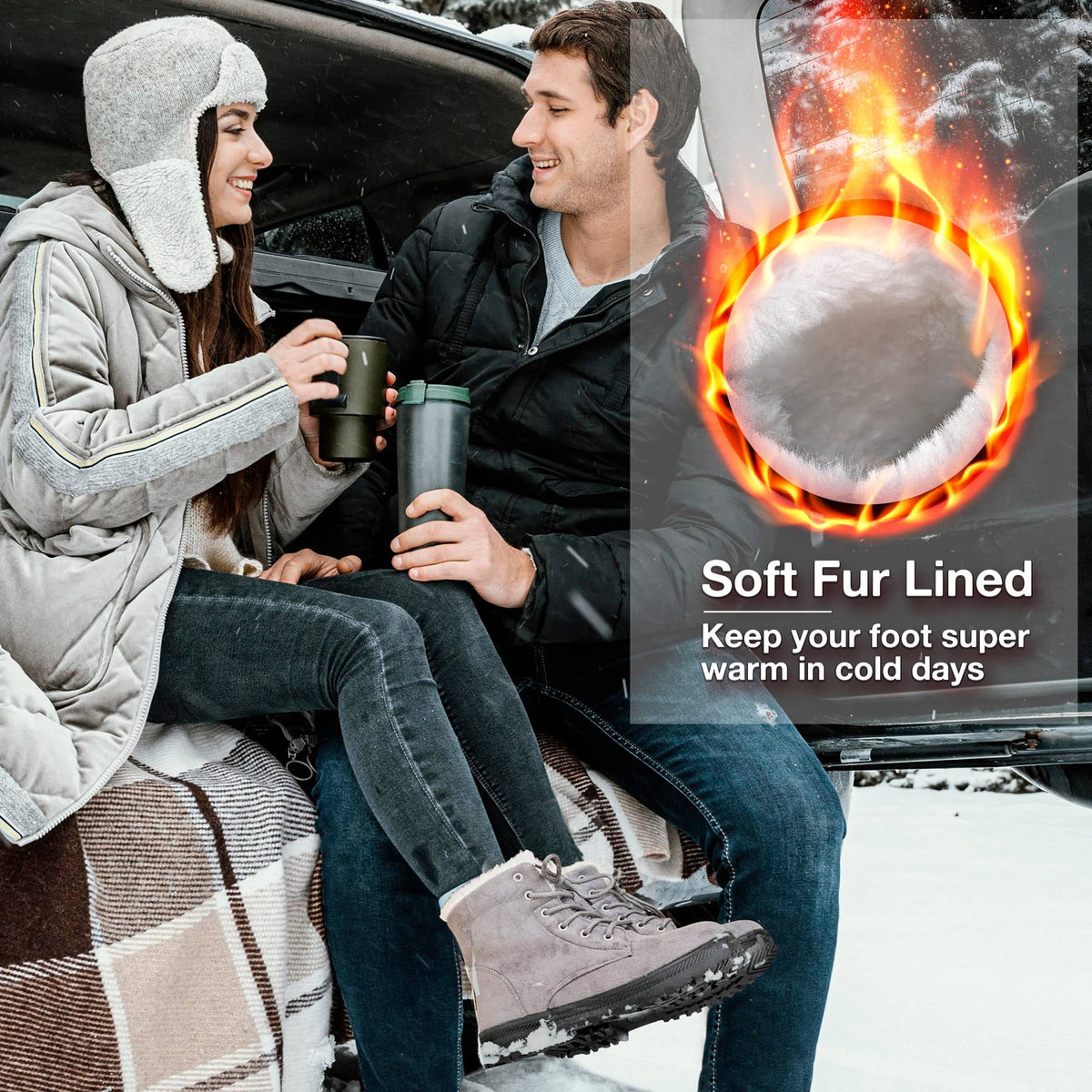 🔥Last Day Promotion 50% OFF - Women's Fleece Lined Snow Boots
