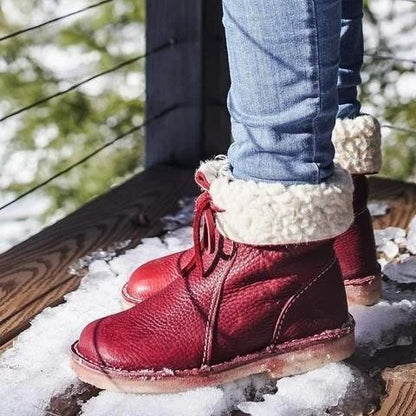 🔥Last Day 50% OFF - Waterproof Wool Lined Leather Orthopaedic Snow Boots