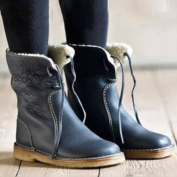🔥Last Day 50% OFF - Waterproof Wool Lined Leather Orthopaedic Snow Boots