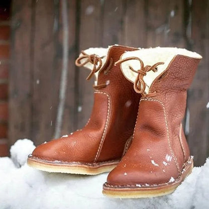 🔥Last Day 50% OFF - Waterproof Wool Lined Leather Orthopaedic Snow Boots