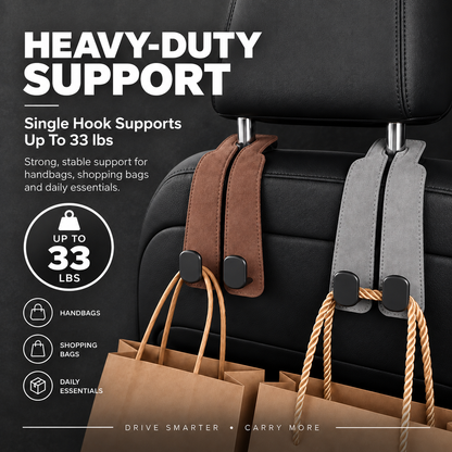 🚗✨Today Only: 80% OFF 💰 | Luxury Double Car Headrest Hooks – More Storage & Style!