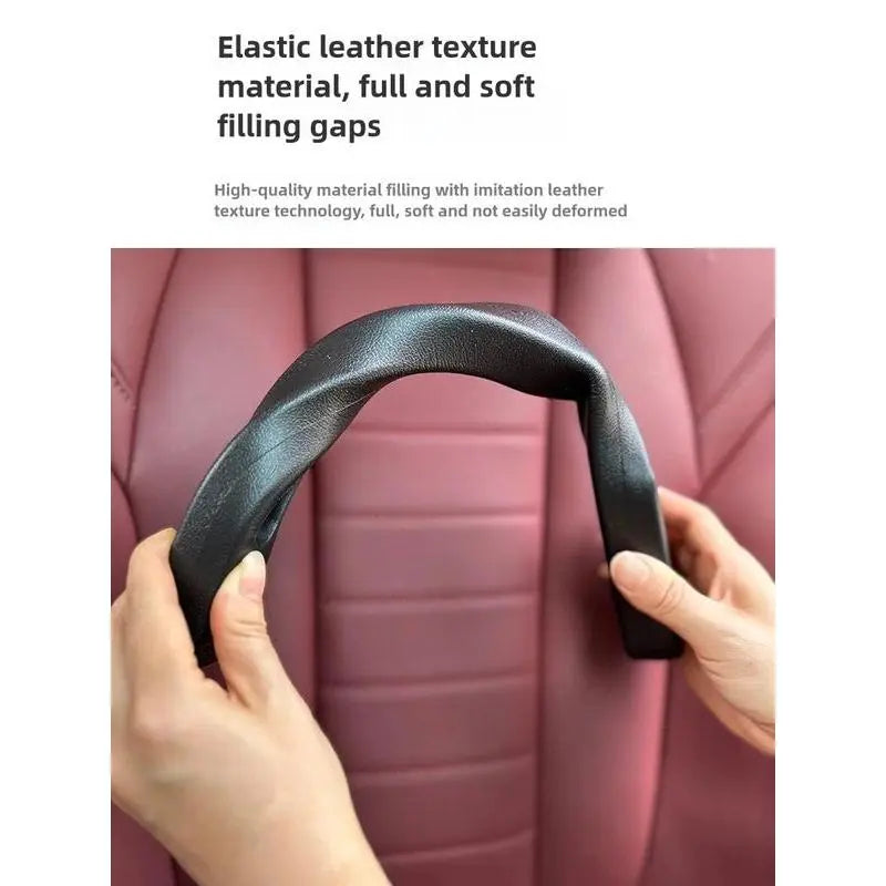 Car Interior Seat Gap Filler Leak Proof Storage PU Leather Bag (Brown/Black)