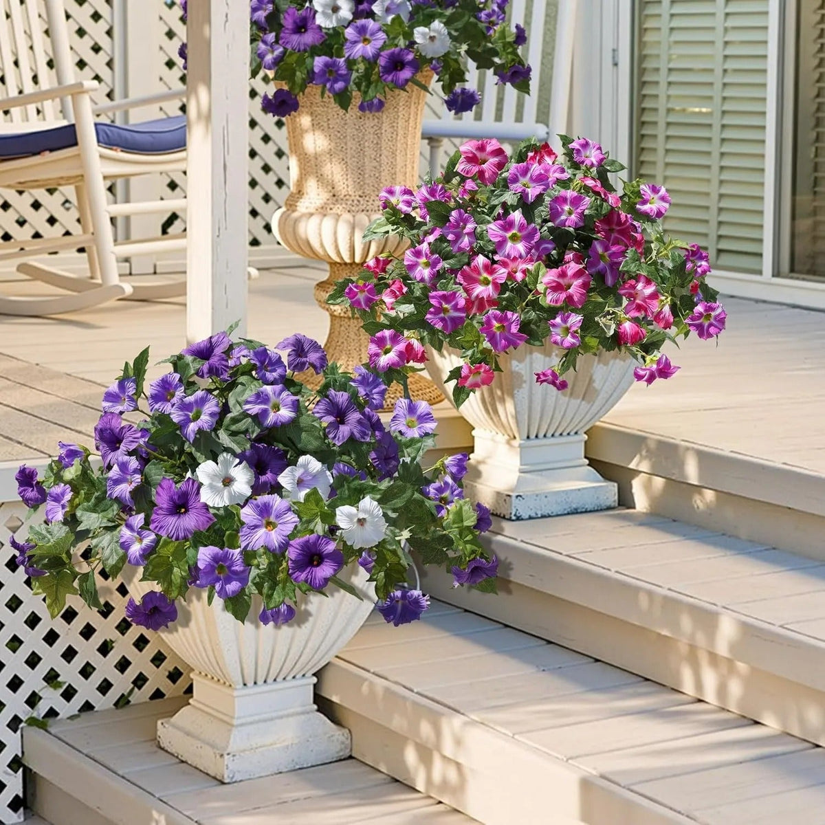 Last Day 49% OFF🔥 Fade-Proof, UV-Resistant Artificial Petunias – Vibrant, Colorfast Outdoor Flowers for Patio & Garden