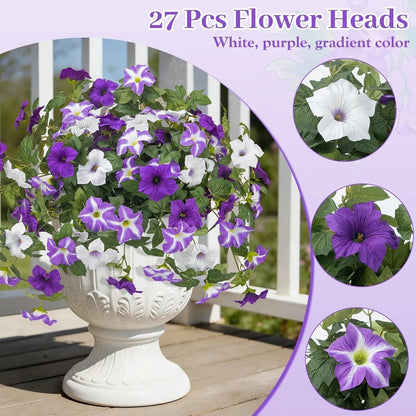 Last Day 49% OFF🔥 Fade-Proof, UV-Resistant Artificial Petunias – Vibrant, Colorfast Outdoor Flowers for Patio & Garden