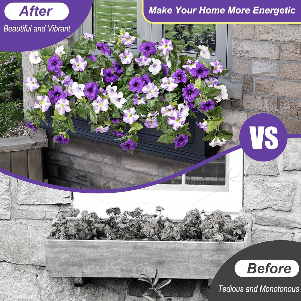 Last Day 49% OFF🔥 Fade-Proof, UV-Resistant Artificial Petunias – Vibrant, Colorfast Outdoor Flowers for Patio & Garden