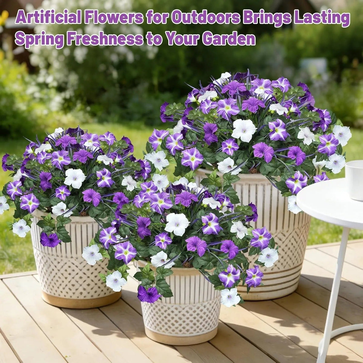 Last Day 49% OFF🔥 Fade-Proof, UV-Resistant Artificial Petunias – Vibrant, Colorfast Outdoor Flowers for Patio & Garden