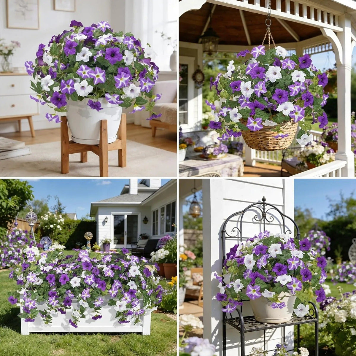 Last Day 49% OFF🔥 Fade-Proof, UV-Resistant Artificial Petunias – Vibrant, Colorfast Outdoor Flowers for Patio & Garden