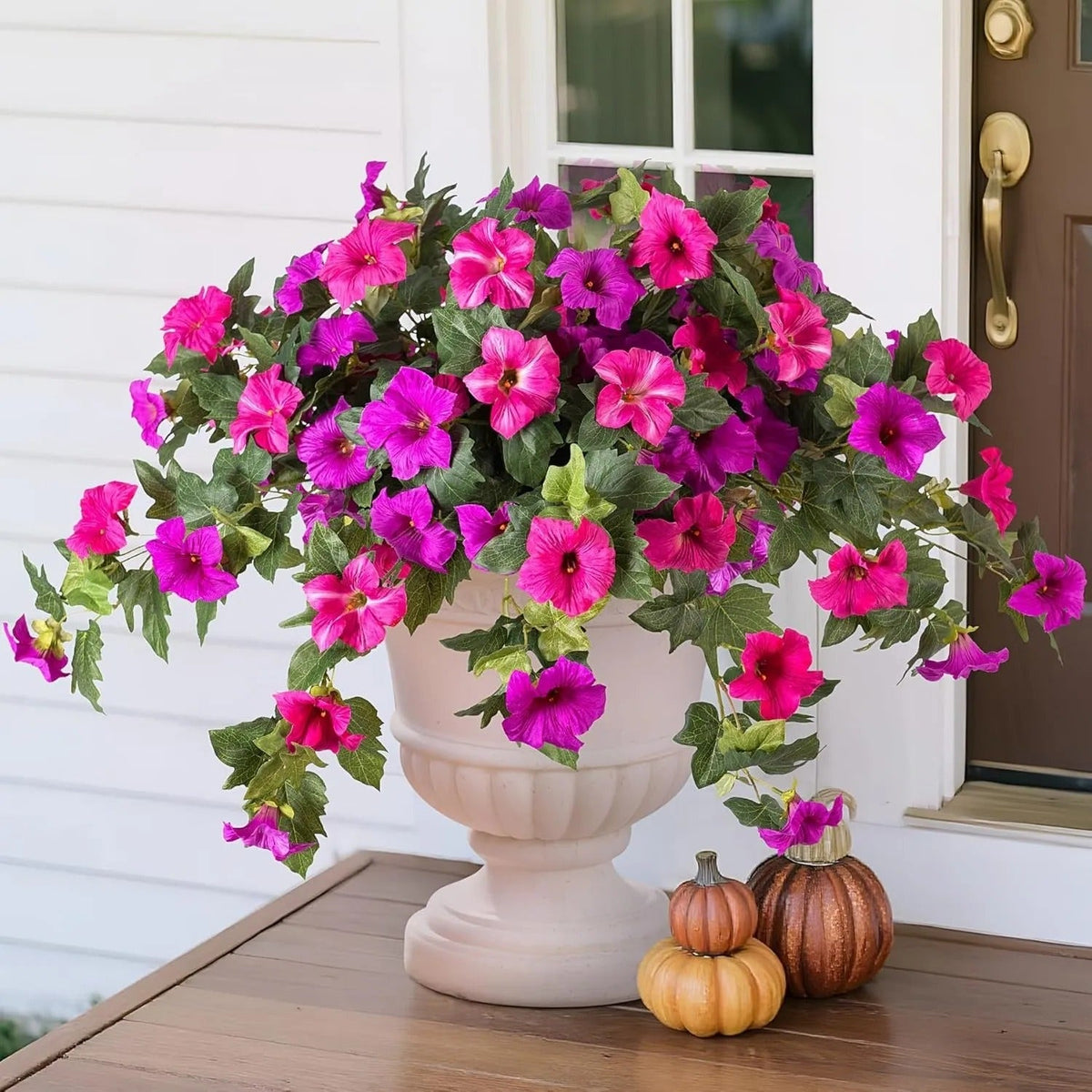 Last Day 49% OFF🔥 Fade-Proof, UV-Resistant Artificial Petunias – Vibrant, Colorfast Outdoor Flowers for Patio & Garden