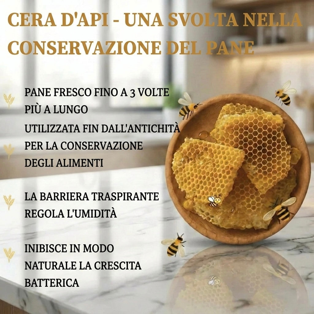 Sac à Pain Premium en Coton 100% et Cire d'Abeille